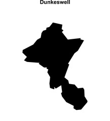 Dunkeswell (England) blank outline map