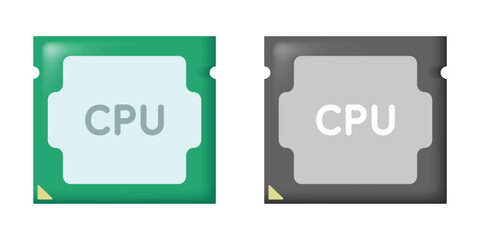 CPU icon. Vector icon isolated on white background.
