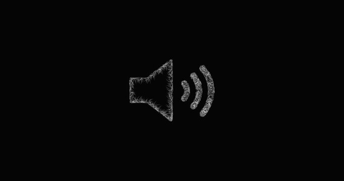 Sketch volume control icon animation - smooth progressive reveal
