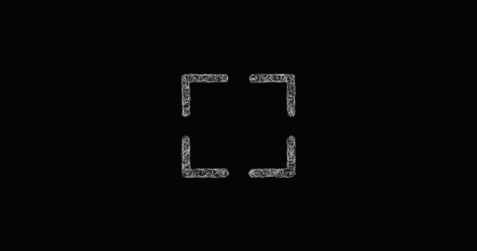 Sketch fullscreen icon animation - smooth progressive reveal
