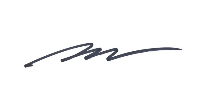 Hand-Drawn Black Highlighter Marker Line Animation, Black underline highlighter animation, sketching elements on a transparent background.
