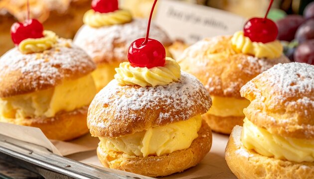 Zeppole di San Giuseppe Traditional Italian Cream Filled Pastry