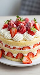 Delicious Strawberry Shortcake - A Sweet Treat for Any Occasion.