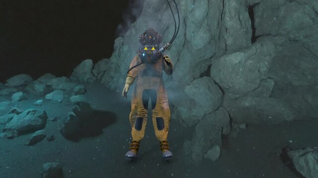 潜水士　3DCGレンダリング