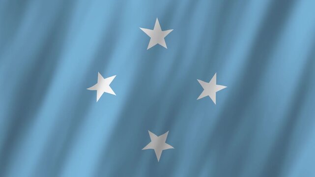 Federated States of Micronesia Flag Waving, Pacific Island 4K Animation