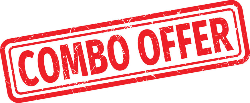 COMBO OFFER red rubber stamp text