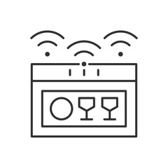 Smart Dishwasher Icon - Signal Icon