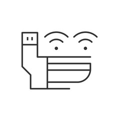 Smart Toilet Icon - Signal Icon