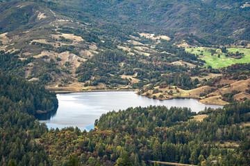 Mount Tamalpais and Lake Lagunitas View in Marin County, California