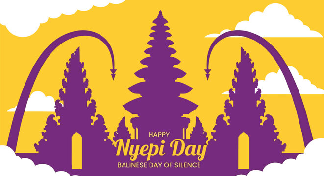 Happy Nyepi Day Balinese Day of Silence Celebration
