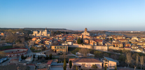 Panoramic View of Simancas Village and Castle in Valladolid Spain