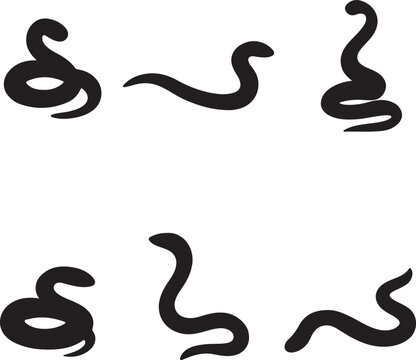 Transparent Snake Silhouette EPS