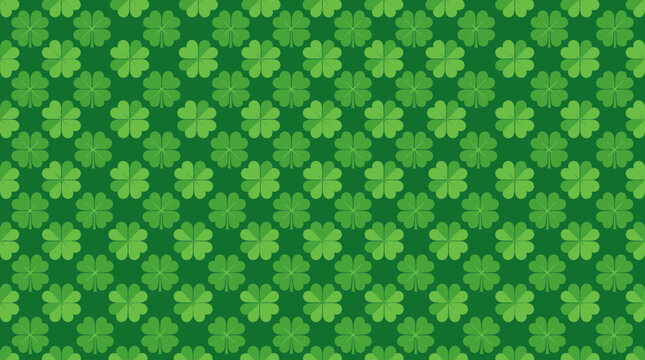 Vibrant green clover pattern for St. Patrick's Day designs