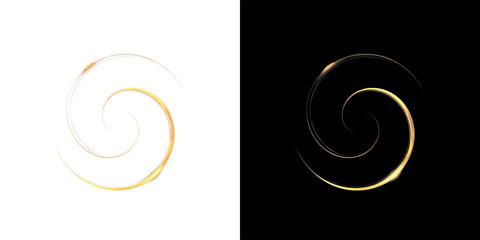 Obraz premium Golden Abstract Light Streak PNG image of&nbsp;Golden shimmering dust swirl trails abstract design elements showcasing dynamic flowing light particles on transparent background digital compositing 