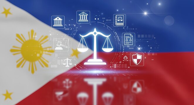 Philippines Justice Future Scales of Justice Glowing in a Digital Era of Legal Innovation