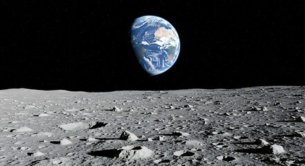 Earthrise from the Moon - A Stunning View of Our Planet.
