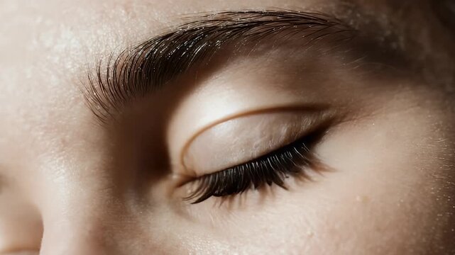 Close-Up of Human Eye Detail with Natural Light and Textured Skin for Vision and Health Awareness