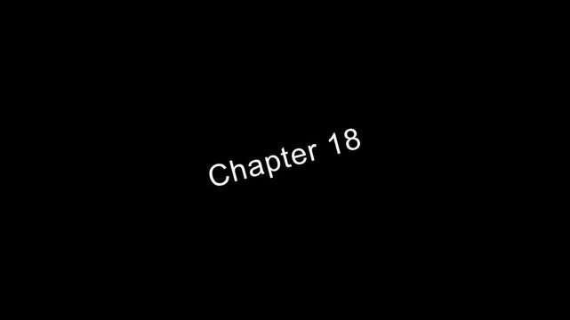 Chapter 18 title slide text on black background white text