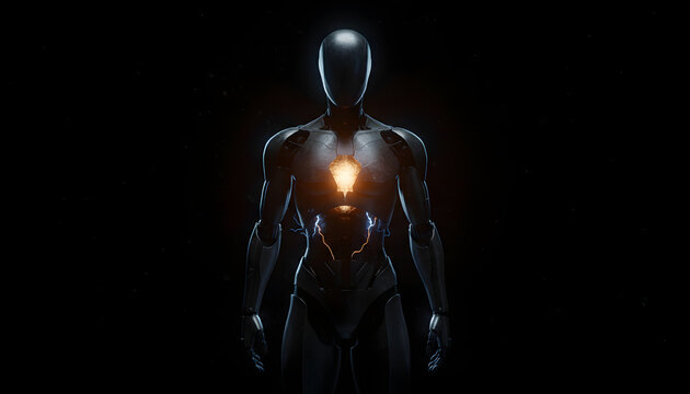 A 3D rendered illustration of a medical female human body anatomy featuring a black skeleton with bones visible through a translucent figure in a fashion cyborg art style