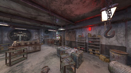 拷問部屋　3DCGレンダリング