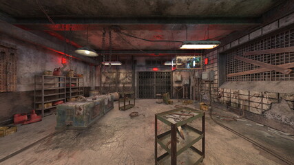 拷問部屋　3DCGレンダリング