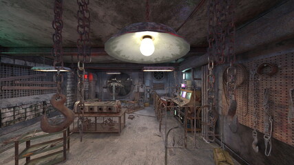 拷問部屋　3DCGレンダリング