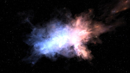 宇宙空間　3DCGレンダリング