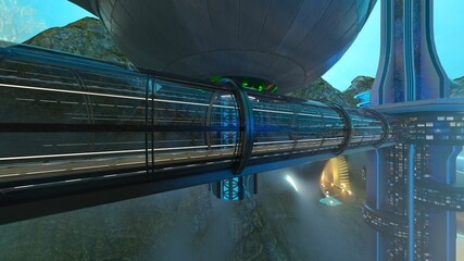 宇宙都市　3DCGレンダリング