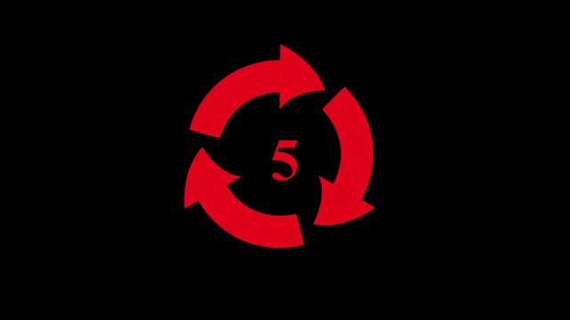  Red Color Circular Arrow Loop Animation 