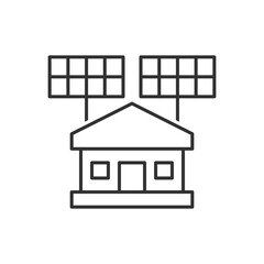 Solar Panel House Icon