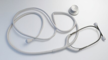 Medical stethoscope against a neutral background healthcare equipment concept