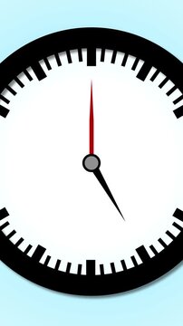 Vector illustration of spinning clock icon motion vertical all the video for business use