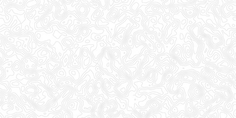Topographic map pattern with wavy lines and contours on white background © MD.HUZZATULLAHISLAM