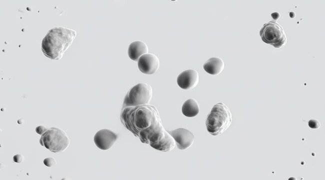 Apoptosis: Membrane Blebbing in Programmed Cell Death - Symmetrical 3D Microscopic Cell Illustration