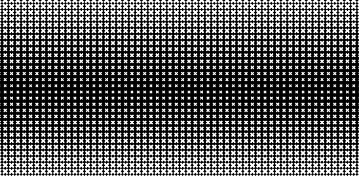 Monochrome X pattern grid, gradient density fade, clean abstract design. Eps10 Vecktor