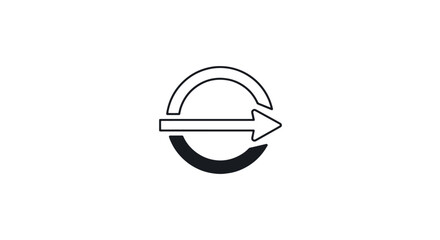 Fototapeta premium Arrow with Circle creative modern color illustration