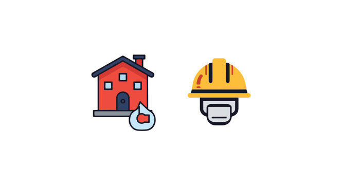 Builder Level Line colorful shape illustration