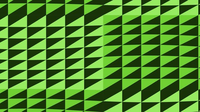 Abstract geometric pattern with vibrant green triangular shapes creating modern textured background for design projects