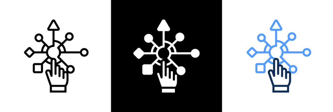 Interactivity triple icon