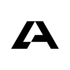 Letter LA or AL geometric modern monogram logo design