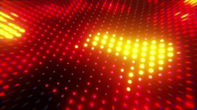 futuristic energetic digital dot halftone red and yellow heat map background animation