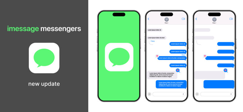  message mockup. Voice chat, text chat.  message photo frame. Social media and social network interface template.-1