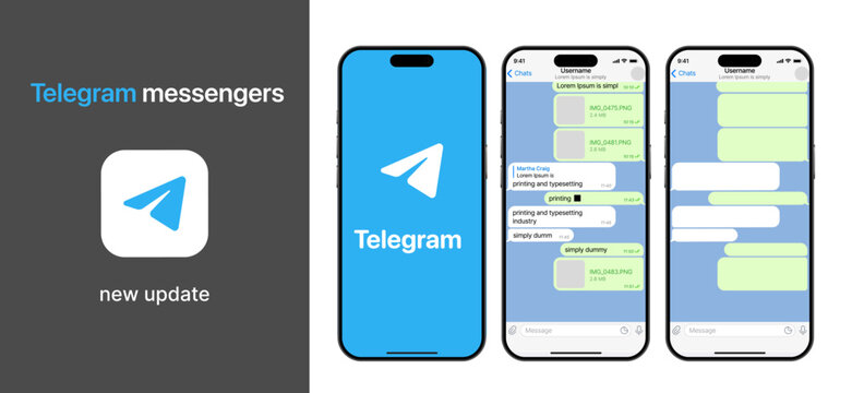 telegram mockup. Voice chat, text chat. telegram photo frame. Social media and social network interface template.-2