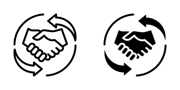 Trade agreement icon, element icon for design branding, print, and digital media