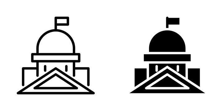 Government icon, element icon for design branding, print, and digital media