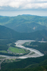 静岡県島田市川根町から見た大井川