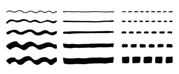 目立つ！手描きの強調・注目ライン素材