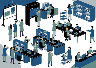 研究室で働く人達