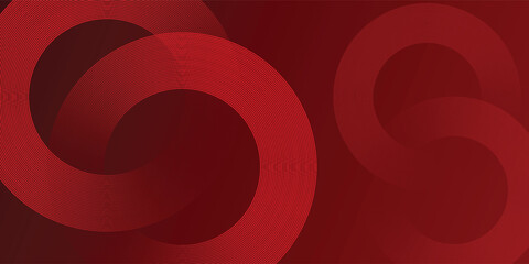 Obraz premium Abstract red background with glowing curve lines. Modern shiny red gradient geometric circle lines pattern. Futuristic concept. Suit for banner, brochure, poster, presentation, cover, website