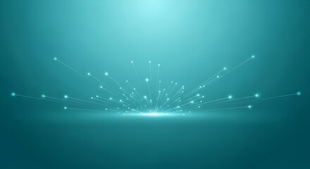 Circular digital energy interface with glowing teal light for futuristic sustainability monitoring and data concepts